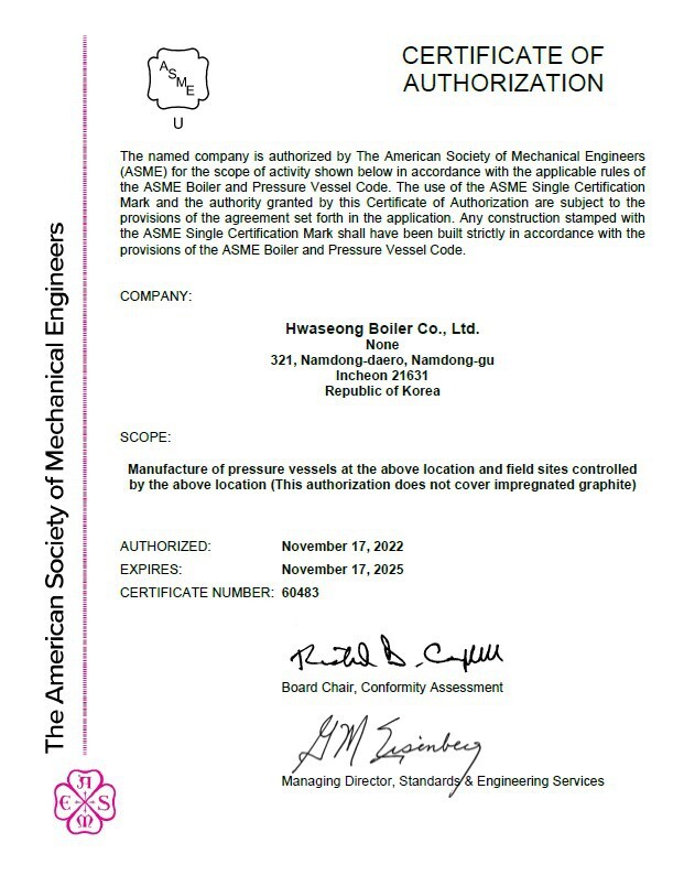 ASME CERTIFICATION(U)